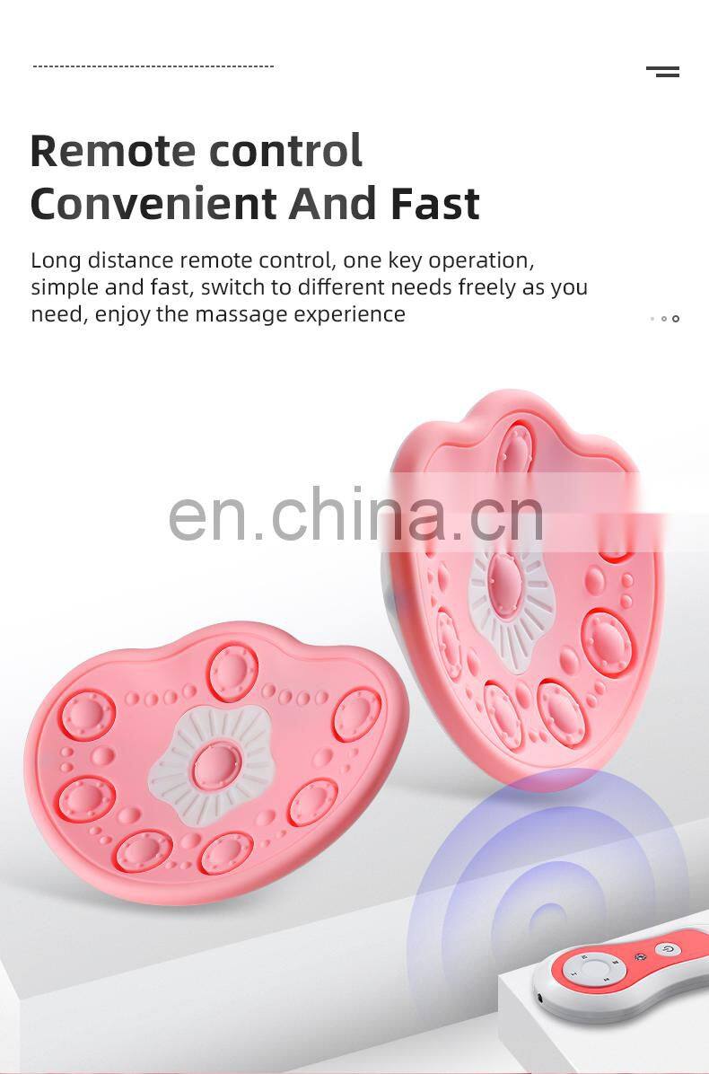Wireless Silicone Chest Massager Red Blue Light Lactation Massage Care Hot Vibrating Breast Massager Machine