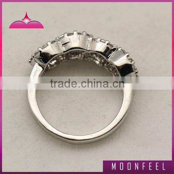 white crystal gemstone 925 silver rings