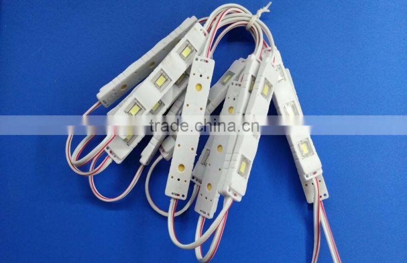 led module 5730 CE and Rohs certification Korea Samsung Injection 3 leds module with140 degree lens