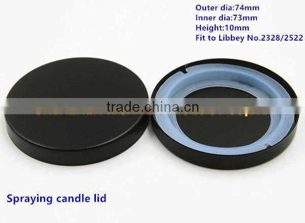 74mm Black nickle plating candle lid