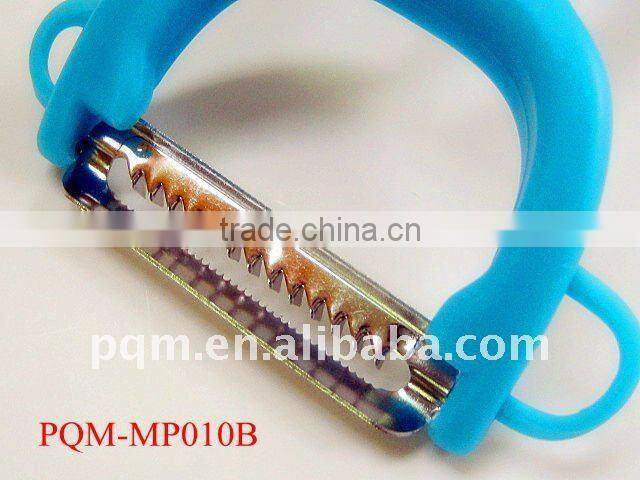 Double blade pratical blue vegetable peeler 010B