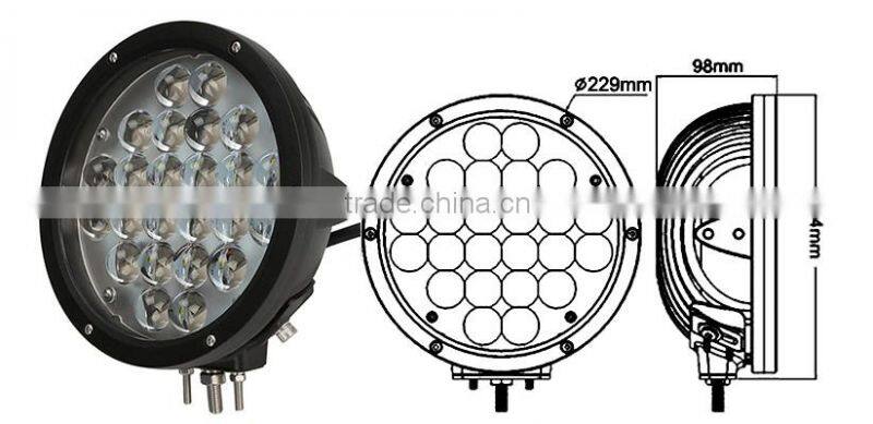 120W High Power LED Off-road Vehicle working Lighthead LED-D5120
