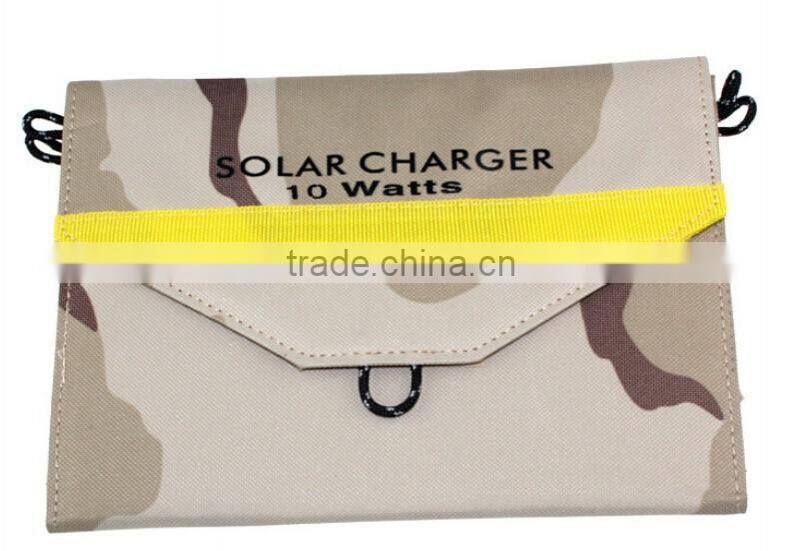 2016 New Waterproof 10W Solar Charger Fabric Solar Charger Solar Panel Charger