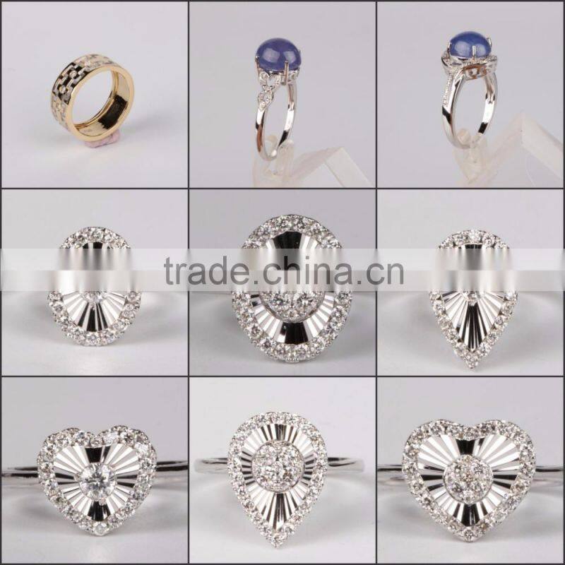 wholesale China factory high quality low price silicone wedding ring silver ring with zircon