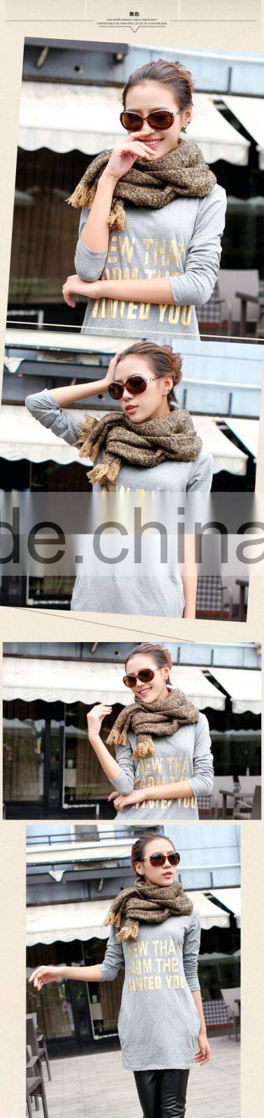 Wholesale Winter Korea Fashion Loop Yarn Plain Woman Neck Scarf
