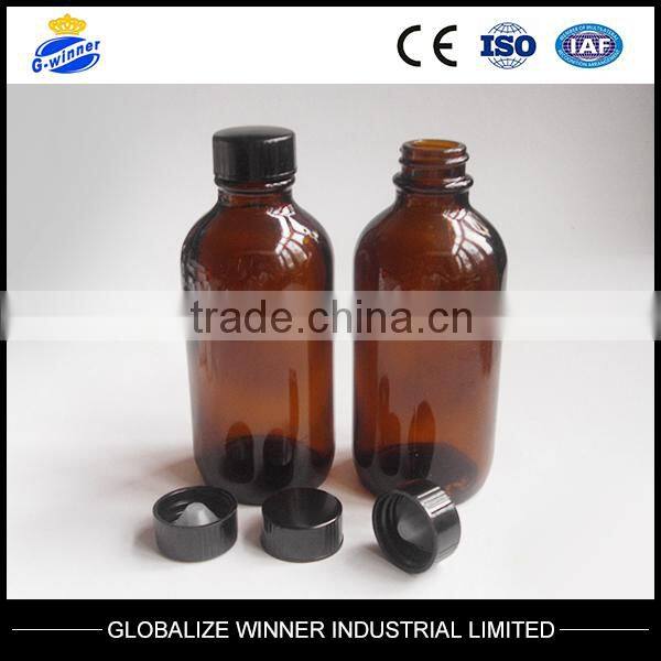 4oz 120ml Amber Glass Bottles boston round bottle
