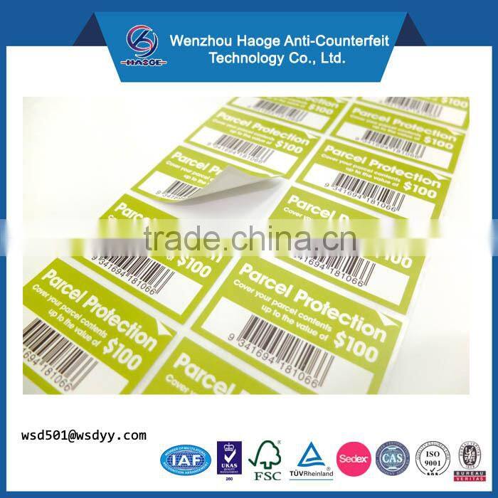 Digital printed random barcode label sticker,barcode stickers roll