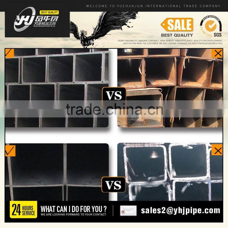 MS ERW Black Square And Rectangular Hollow Section Pipes/40x40 steel square pipe