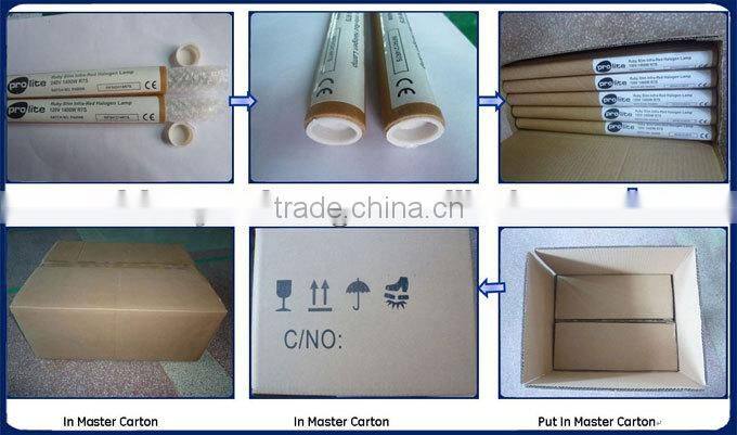 Infrared heating lamp with gold reflector 355MM,220V 1000W,SK15