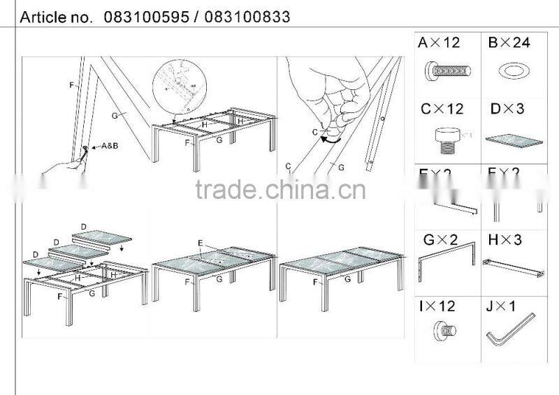 Pre cut granite korea table top