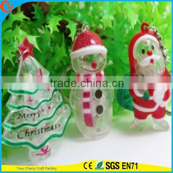 High Quality Novelty Design Christmas Assorted Sound Activated LED Keychain