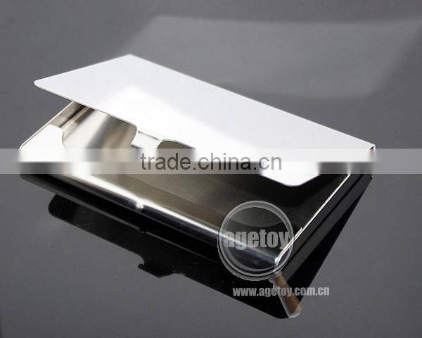 High Polished Mirror Effect Stainless Steel Blank Silver Metal Credit Card Holder