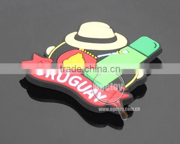 Soft Rubber Injection Molding Camping Sports Bottle Bag Cap Eco-friendly Soft PVC Uruguay Custom Personalized Fridge Magnet