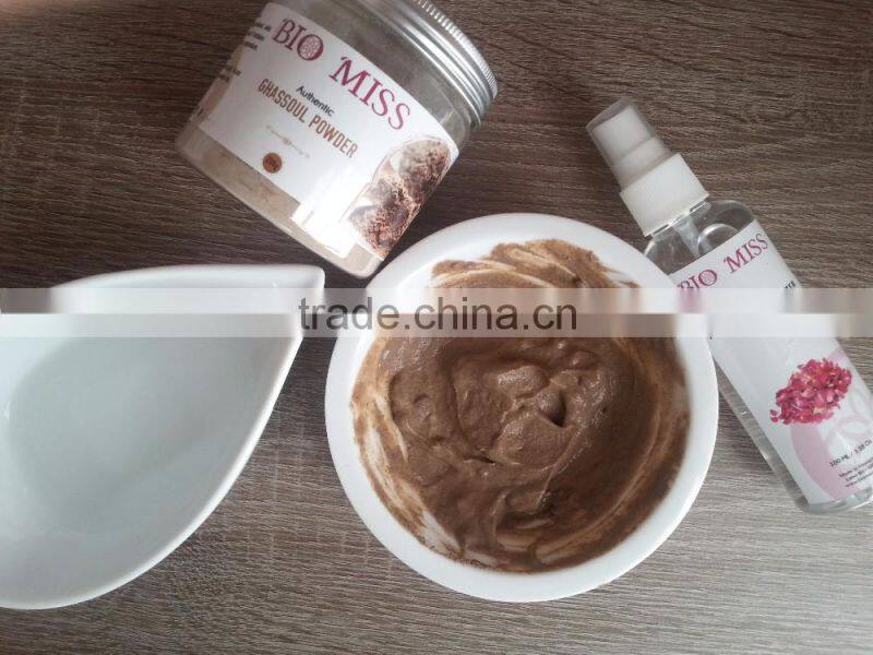 100% Authentic and Natural Ghassoul Clay Powder - Finest Powder for Face, Body & Hair Mask