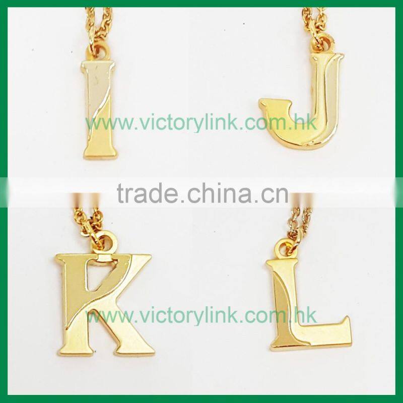 Initial Pendant Gold Chain Necklace