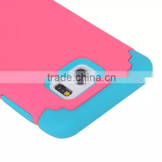2 in 1 silicone+pc hybrid case for Samsung note 5 robot case with dual-layer protective shell case