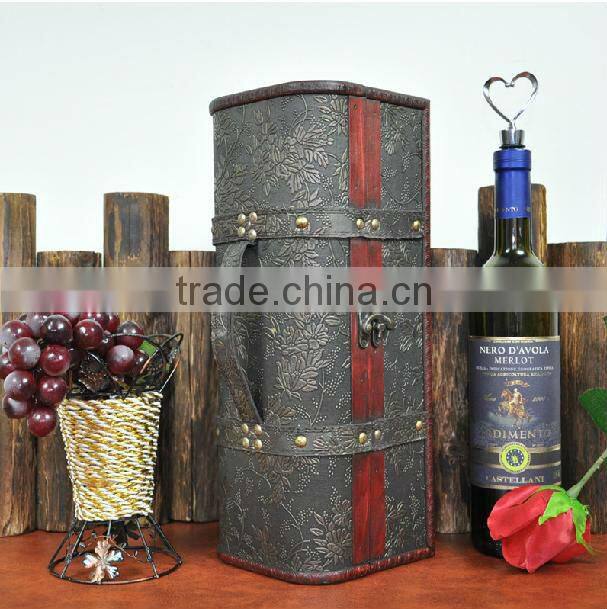 wooden wine carrier case