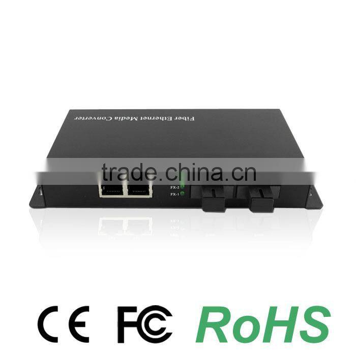 2 Fiber Ports and 2 RJ45 Ports Unmanaged Fiber Switch