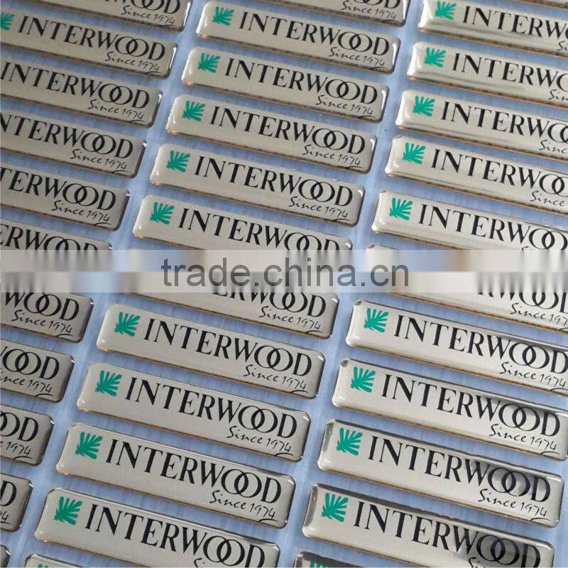 PU resin self adhesive dome letters sticker