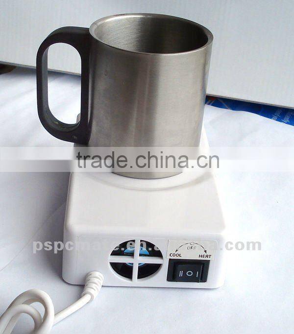 silver usb cup warmer cooler with 4 port hub as christmas or 2014 new year gift