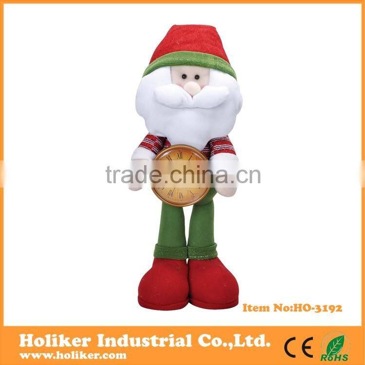 Lovely Plush Christmas Gifts Santa Claus Clock