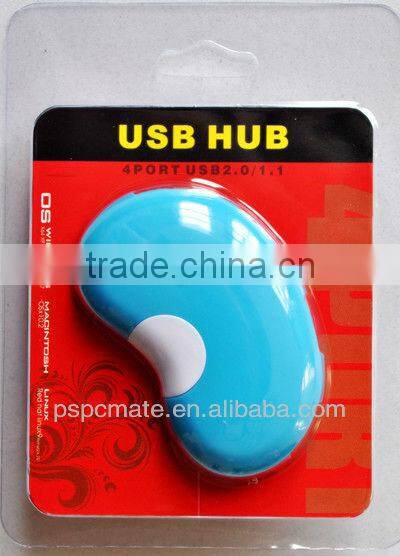 Small Red Beans Shape Cool USB Hubs with 4 Ports