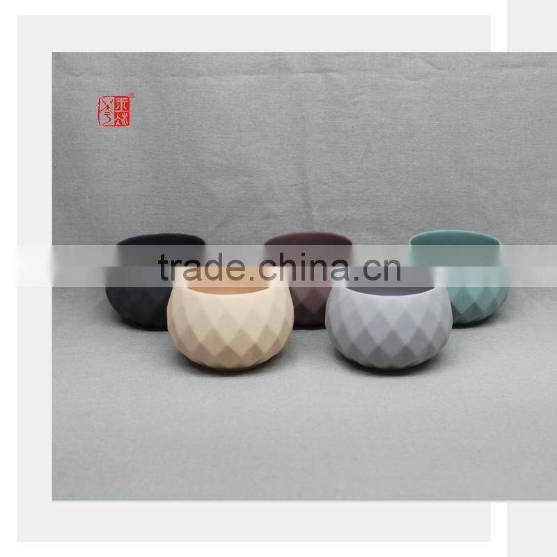 Popular Cup Shaped Ceramic Flower Pot for Succulent Plant