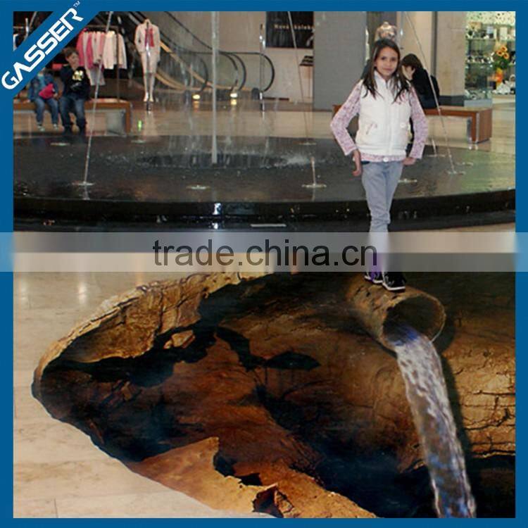 2016 new product decoration printing 3d floor stickers