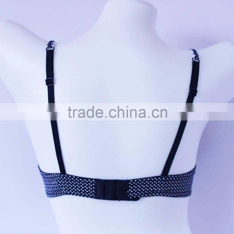 Latest dot printed ahh bra sift cotton high quality bra for girls