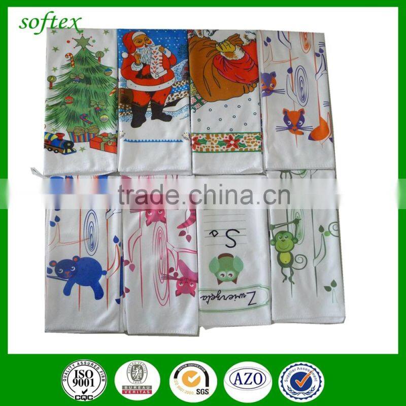 100 polyester transfer printing 40x60 60g christmas kitchen towels in bulk
