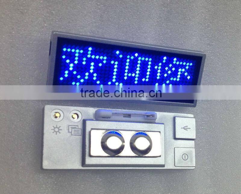 english led badge,high brightness,can chage message though computer system
