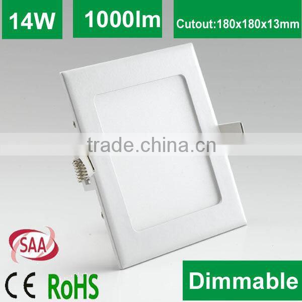Factory price high quality square dimmable led video panel light 14w 1000lm