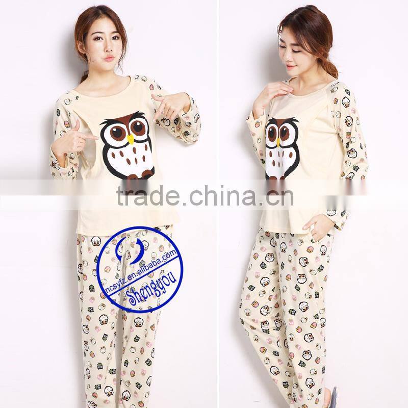 Custom made 100% pima cotton printed maternity wear