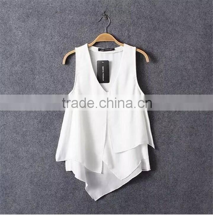 Concise Design Plain color Elegant Design Chiffon Fabric Beach Tunic