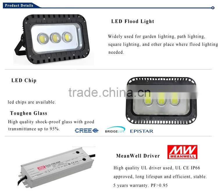 UL CE IP65 60 Degree 150W LED Flood Light with salt proof housing