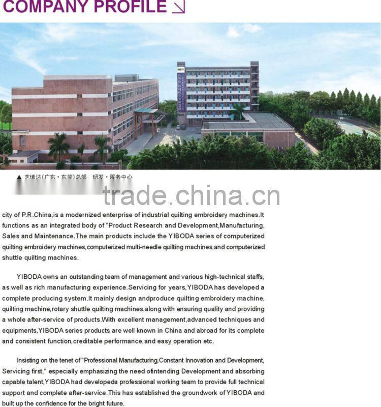 High Speed Quilting Embroidery Machine YBD 150 (Rolling Type Embroidery Machine)