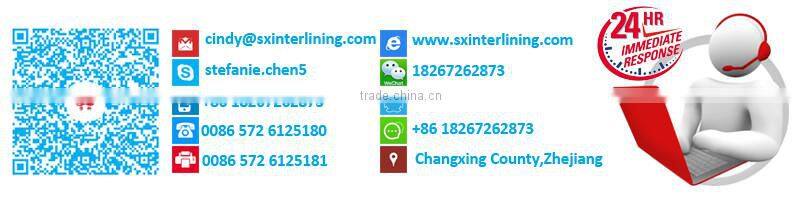 100% polyester fusing Impregnating Nonwoven Interlining fabric