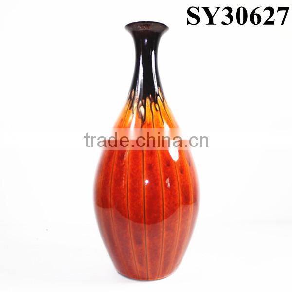 Glazed vase for home decoration blue small flower vase wholesale