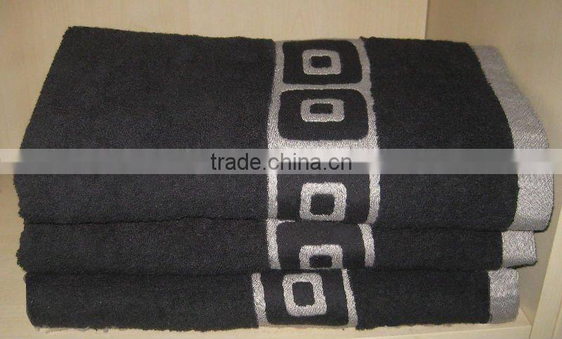 Yarn-dyed velour printed set towel for bath