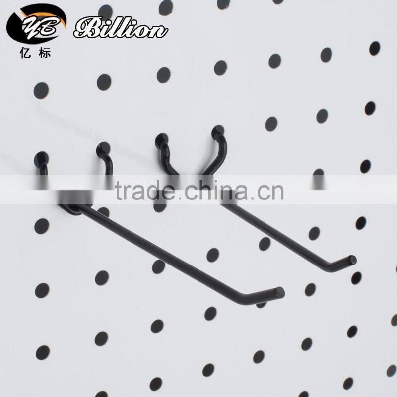 New style supermarket hooks spray black retail pegboard hook