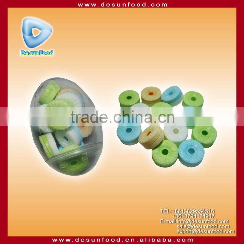 Roll Packed Colorful Whistle Tablet Press Candy in surprise egg toy candy