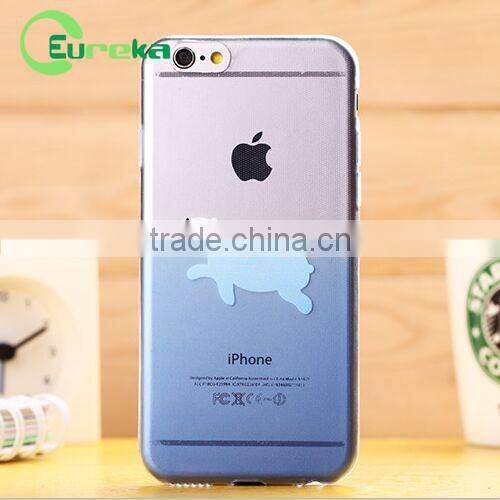 Popular cute design transparent tpu printable cell phone case for IPhone 6/4.7''