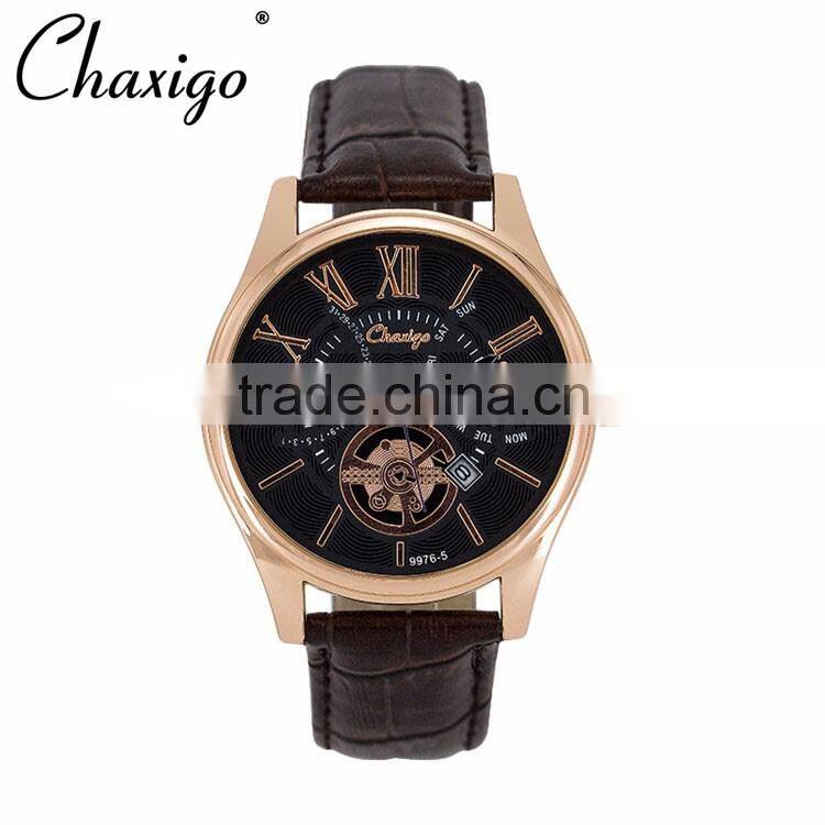 CHAXIGO brand watch factory best selling products wristwatches cheap genuine leather wrist watches