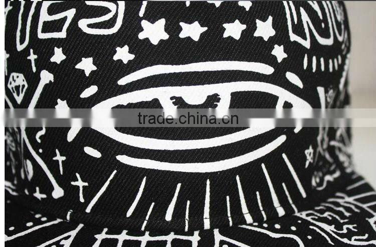 vivid fully printed big eye for wholesale custom made snapback hats