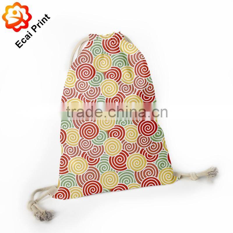 popular hot sell custom made heat transfer drawstring bag