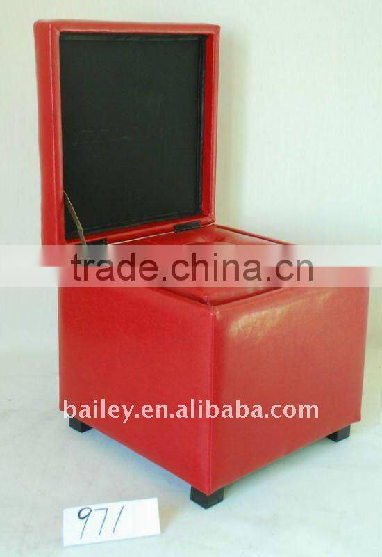 ottoman leather footstool