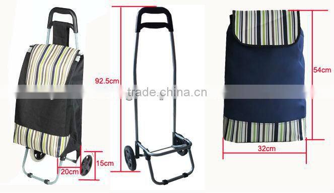 White shopping trolley bag,usable folding trolley bag.