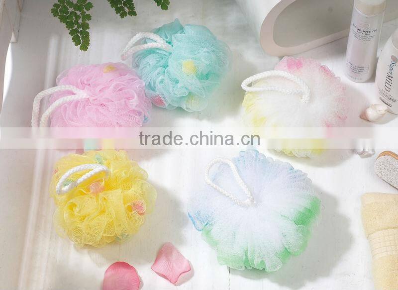Promote product colorful Bath sponge flowers shape