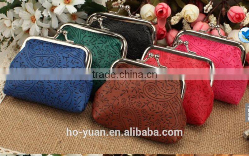 Colorful PU children coin bags/pouch/cover with zipper in fashion style