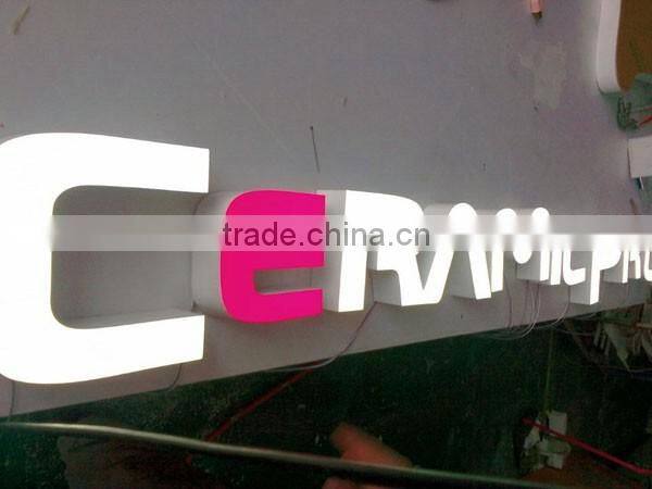 Attractive advertising equipment epoxy resin illuminated shop sign